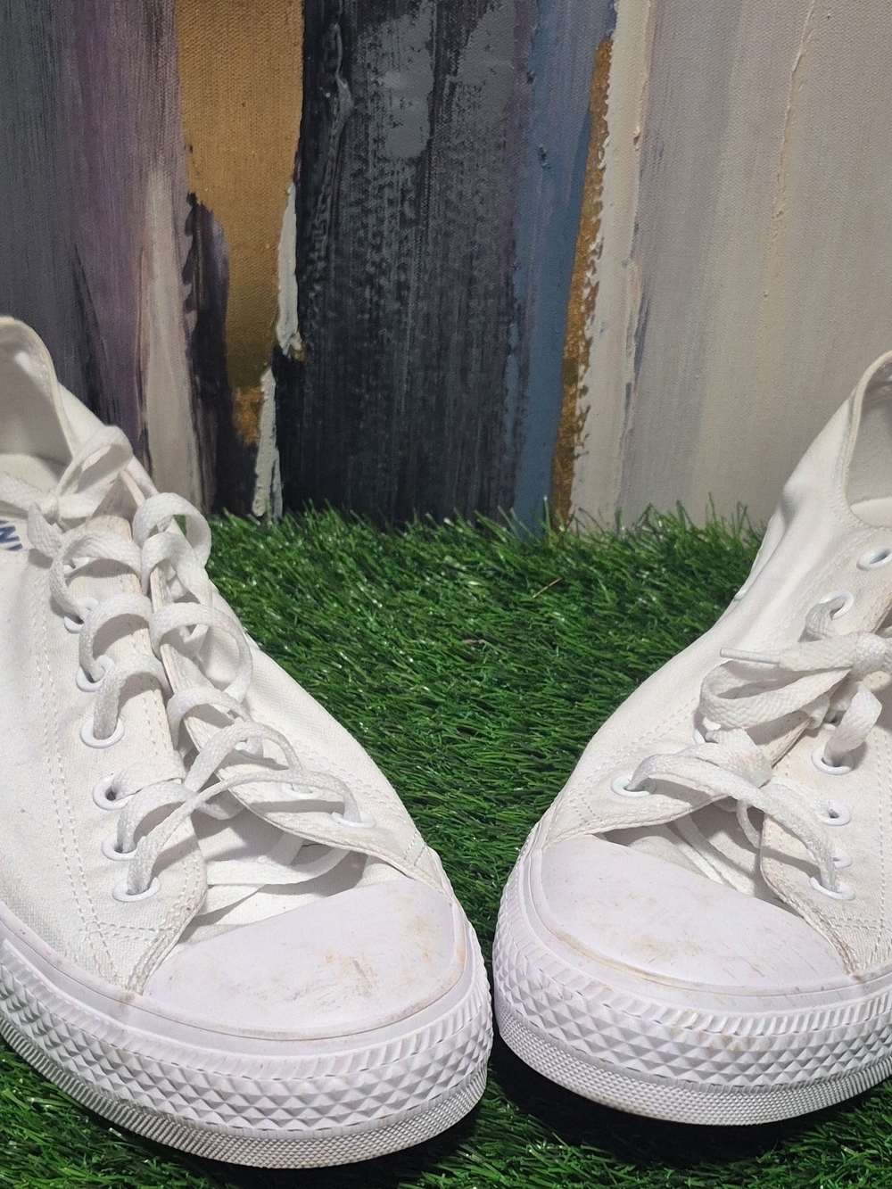 Converse Men's White Canvas Sneakers